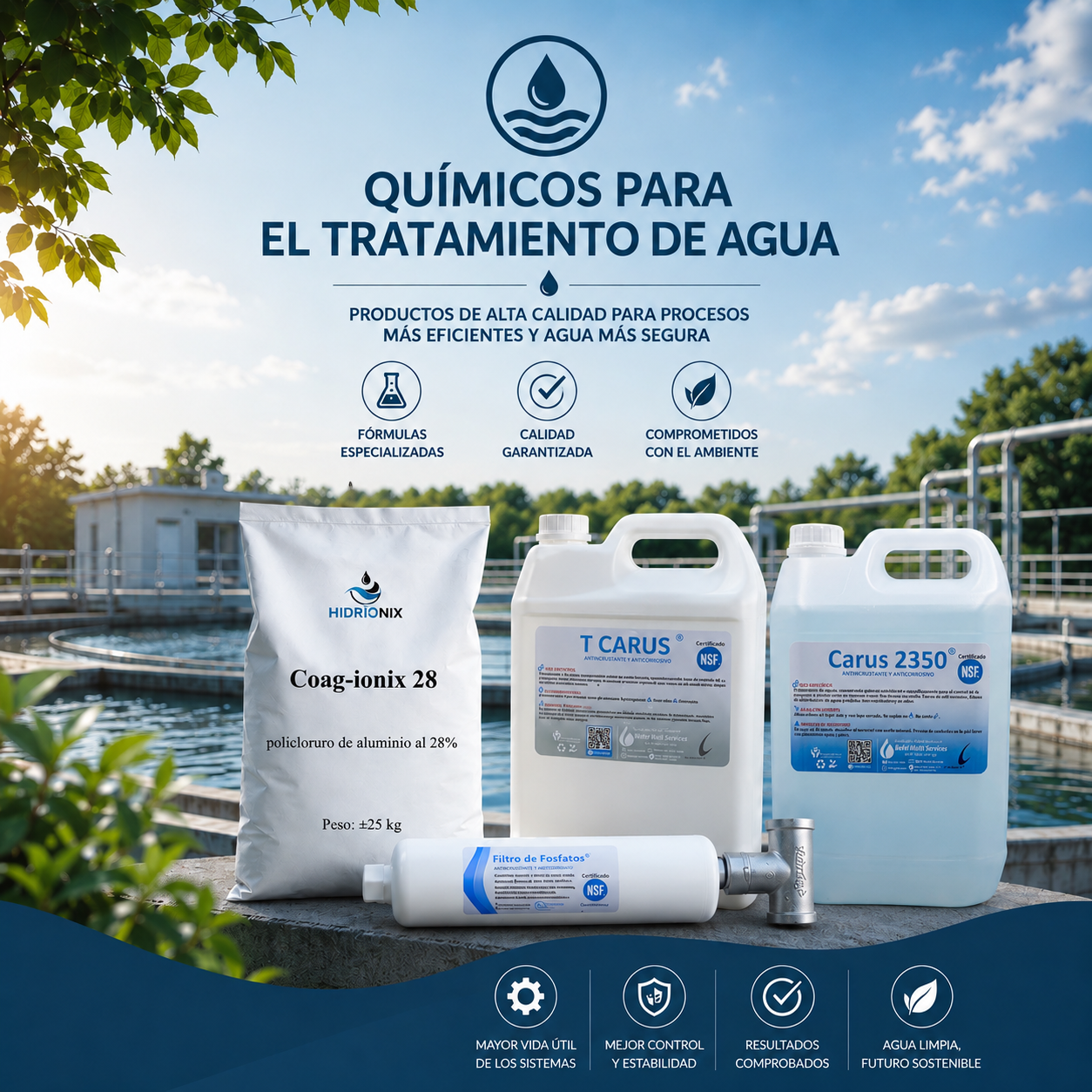 Químicos para del tratamiento de agua