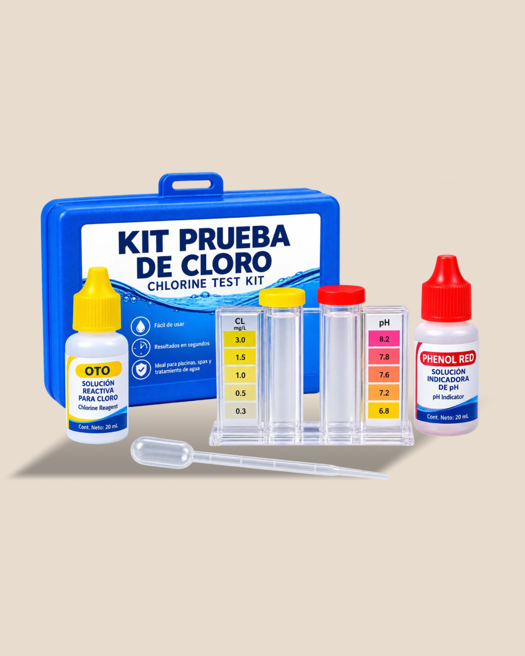 Kit Prueba de Cloro y PH