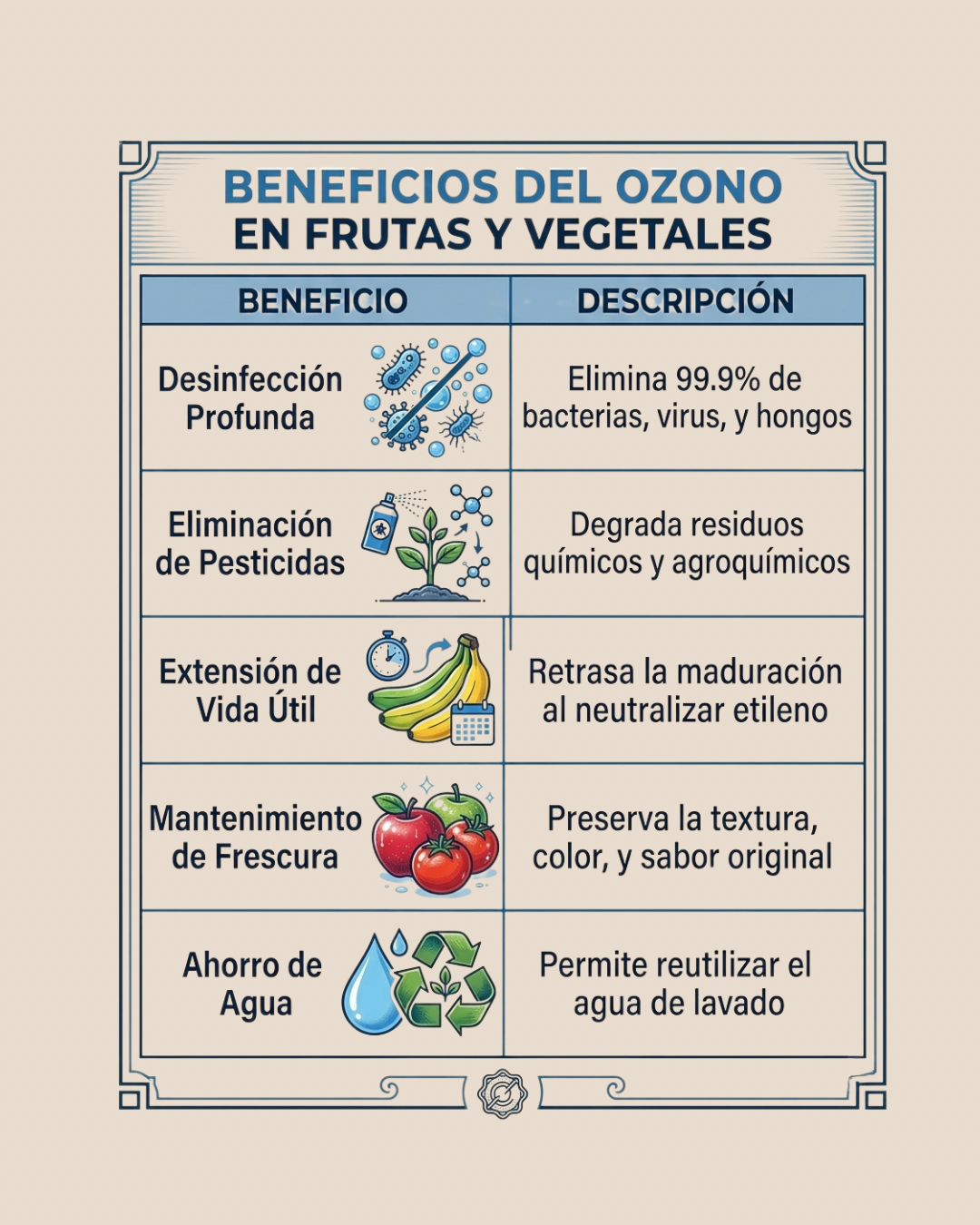 Ozono en el Lavado de Frutas, Vegetales y Hortalizas – Higiene Alimentaria